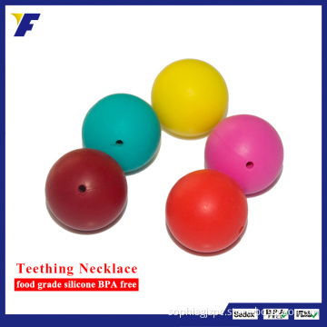 BPA Free Rainbow Silicone Baby Teething Necklace/Silicone Teething Necklace